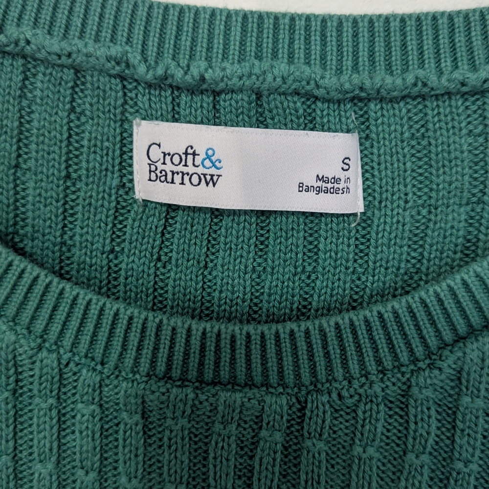 Croft & Barrow Teal Ribbed Knit Top - Picture 3 of 7